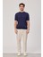 Basic Lacivert Triko Kumaş Tshirt 1