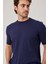 Basic Lacivert Triko Kumaş Tshirt 2