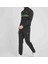 Grafics Siyah Slim Fit Dar Kalıp Erkek Eşofman 3