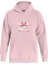 Powder Pink Baskılı Kapüşonlu Içi Yumuşak Polarlı Oversize Sweatshirt - Pembe 1