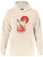 Orange Cocktail Baskılı Kapüşonlu Içi Yumuşak Polarlı Oversize Sweatshirt - Bej 1