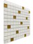 Mutfak Tezgah Arası, Havuz, Banyo, Sauna, Spa, ve Yaşam Alanlarının Tüm Yüzeyleri İçin. 23X23MM Beyaz-Altın Sim Karışım 30X30CM. Fileli Kristal Cam Mozaik. 5