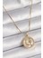 Pilelistore 316L Çelik Gold Renk Zincir Zirkon Taş Detaylı Beyaz Sedefli Ay Yıldız Model Kadın Kolye - TJ-BKO9638 1
