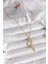 Pilelistore 316L Çelik Gold Renk Zincir Zirkon Taşlı Hilal Yıldız Figür Sallantı Detay Kadın Kolye - TJ-BKO9646 2
