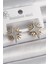 Pilelistore Pirinç Gold Gümüş Renk Zirkon Taşlı Kutup Yılıdız Model Kadın Küpe - TJ-BKP9874 1