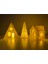 3lü Set LED Mum Işıklı Yılbaşı Noel Çam Ağacı Ev Evler Tealight 3 Adet LED Mum Dahıl 3