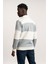 Fbı Polo Yaka Kalın Çizgili 3 Iplik Içi Şardonlu Slimfit Sweatshirt 3