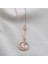 Sedef Taşlı Ay Yıldız Figürlü Rose Gold Kaplama Gümüş Kolye 3