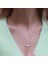 Allah Yazılı Beyaz Mine Işli Mini Zirkon Taşlı Rose Gold Kaplama Gümüş Kolye 1