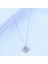 Mavi Zirkon Taşlı Rose Gold Kaplama Lodestar Gümüş Kolye 4