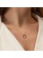 Yıldız Hilal Renkli Zirkon Taşlı Rose Gold Kaplama Gümüş Kolye 2