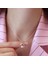 Inci ve Çiçek Motifli Rose Gold Kaplama Gümüş Kolye 2