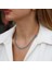 Sıra Turkuaz Taşlı Rose Gold Gümüş Kolye 2