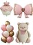 Baby Shower Retro Ayıcık Temalı Kız Bebek Kutlama Seti 1