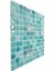Mutfak Tezgah Arası, Havuz, Banyo, Sauna, Spa, ve Yaşam Alanlarının Tüm Yüzeyleri İçin. 25X25 mm P. Açık Turkuaz. 31.5X31.5 cm. Fileli Cam Mozaik. ( 1 M2 Fiyatıdır ) 5