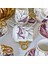 Floral Renkli Yaldızlı 6 Kişilik Kahve Fincan Takımı POR-101737 3
