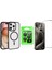 iPhone 16 Pro Kılıf Wireless Şarj Özellikli Zore Krom Magsafe Silikon Kapak + Ekran Koruyucu + Kamera Lens Koruyucu Set 1