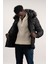 Kürklü Kapşonlu (Kürk ve Kapşon Çıkartılabilir) Içi Polarlı Slimfit Kısa Mont 5