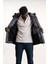 Kürklü Kapşonlu (Kürk ve Kapşon Çıkartılabilir) Içi Polarlı Slimfit Kısa Mont 1