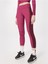 Sportswear Ribbed Sports Utility With Pockets Pembe Kadın Tayt 1