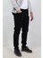 Slim Fit Erkek Kot Pantolon Tırnaklı Siyah 4