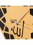 Deepcraft Dekoratif Şeffaf Akrilik Sessiz Akar Duvar Saati Salon,mutfak,ofis Saati -Gold Siyah Allah 3