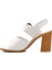 Beyaz Kadın Topuklu Sandalet 2