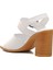 Beyaz Kadın Topuklu Sandalet 4