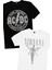 Dairede Acdc Siyah, Beyaz Melek Nirvana 2'li Eko Paket T-Shirt 1