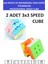 2 Adet 3x3 Zeka Sabır Küpü Neon ve Pastel Renkli Profesyonel Speed Cube 2