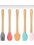 5&amp;#39;li Renkli Ahşap Saplı Silikon Uçlu Spatula Fırçalı Kaşık Seti -Yemek Hazırlık Seti 21 cm 1