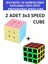 2 Adet 3x3 Zeka Sabır Küpü Karbon Fiber ve Pastel Renkli Profesyonel Speed Cube 5