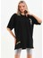 Unisex Baskılı Oversize T-Shirt - Siyah 3