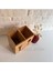 Yeninesilevim 2 Bölümlü Gözlü Ahşap Bambu Çatal Kaşıklık Organizer Tezgah Üstü Düzenleyici 10*16*16 cm 5