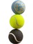3lü Renkli Tenis Topu Desenli Antreman Topu 3