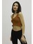 Bel Lastikli Triko Bluz Taba - P-019708 2