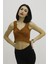 Bel Lastikli Triko Bluz Taba - P-019708 3