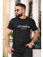Erkek Baskılı Slim Fit Pamuklu T-Shirt 1