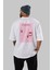 Şampanya L'aperitivo Arka Baskılı Oversize T-Shirt Erkek Kadın Unisex %100 Pamuk Bisiklet Yaka Tişort 4