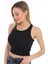 Siyah Fitilli Super Crop Örme Atlet 4