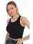 Siyah Fitilli Super Crop Örme Atlet 5