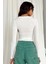 Bisiklet Yaka Basic Uzun Kollu Ekru Body 3