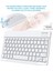 Npo S407 Tablet 8" Uyumlu Kablosuz Bluetooth Şarjlı Klavye Şarjlı Mouse Seti - Beyaz 5
