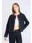 Crop Düğmeli Cepli Jean Ceket D5153AX25SP 1