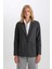 Oversize Geniş Kalıp Kruvaze Yaka Blazer Ceket A4173AX24AU 4