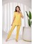%100 Bambu Pamuklu Düğmeli Yakalı Gömlek Pijama Takımı 1
