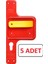 Bariyerli Kapı Kolu Kırmızı Ayna - Sarı Kol 5 Takım 1