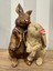 Öpüşen Tavşan Biblo Heykel Dekoratif Obje 1