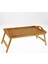 Katlanır Ayaklı Portatif Bambu Keyif Yatak Sunum Tepsisi 50x30 Cm 2