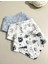 - Bebek Mama Önlüğü, 2 Katlı Muslin, 3 lü Set Erkek Bebek 1